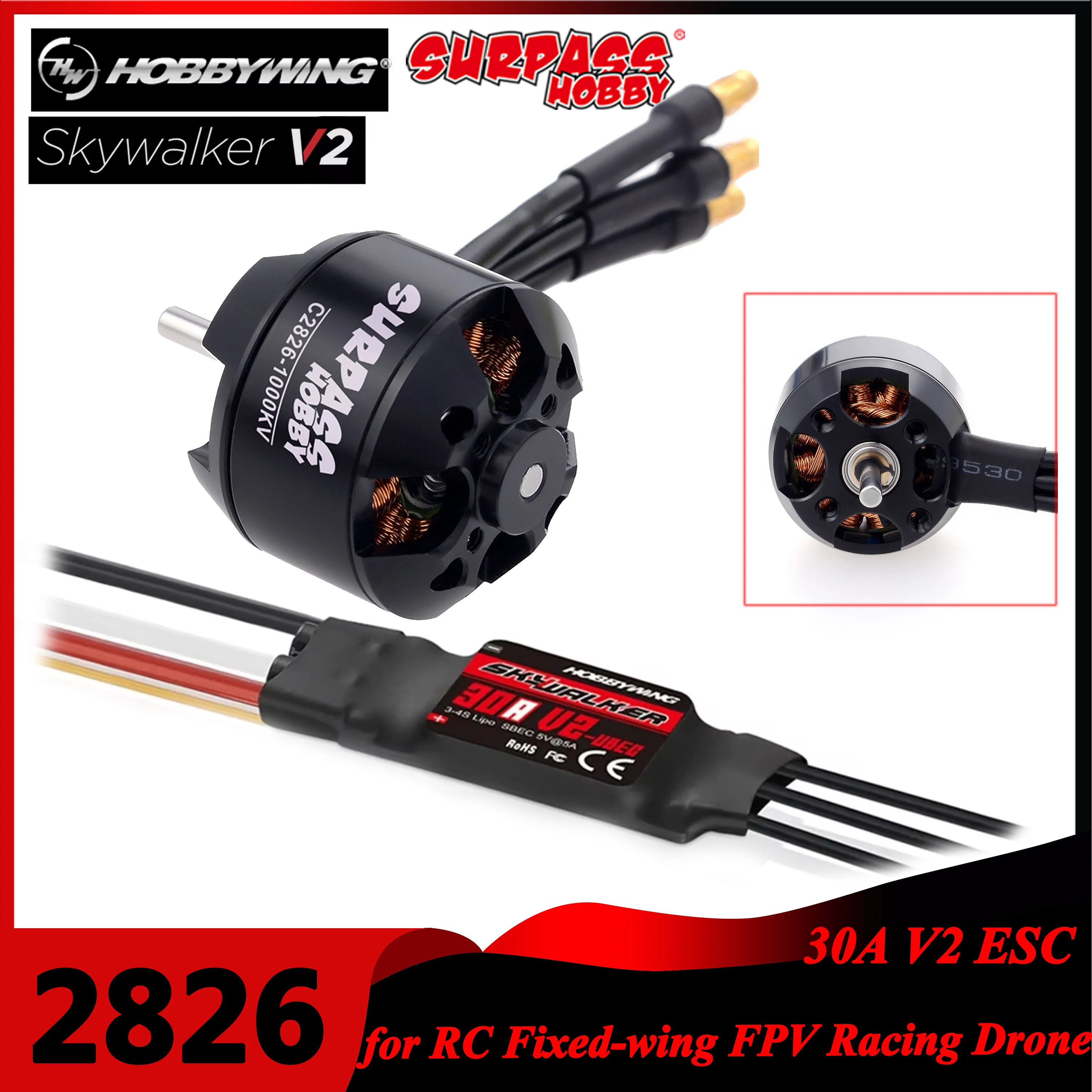 Surpass Hobby 2826 1000KV 1350 - Drone Racing Esc incelemesi ve fiyatı