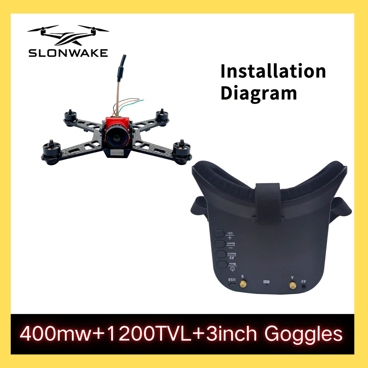 SLONWAKE 5.8G 48CH FPV 400mw V - Drone Racing Vtx incelemesi ve fiyatı