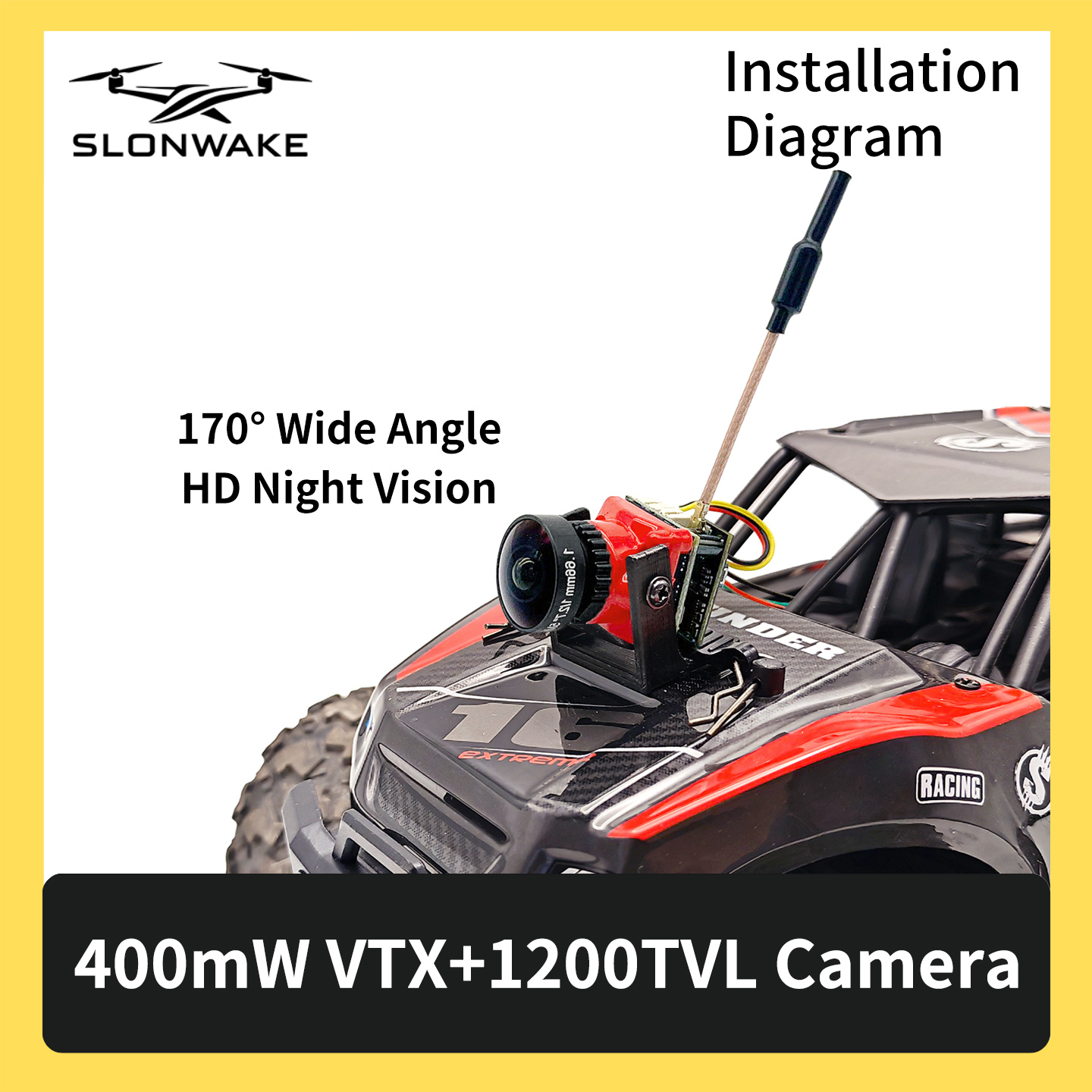 SLONWAKE 5.8G 48CH FPV 400mw V - Drone Racing Vtx incelemesi ve fiyatı