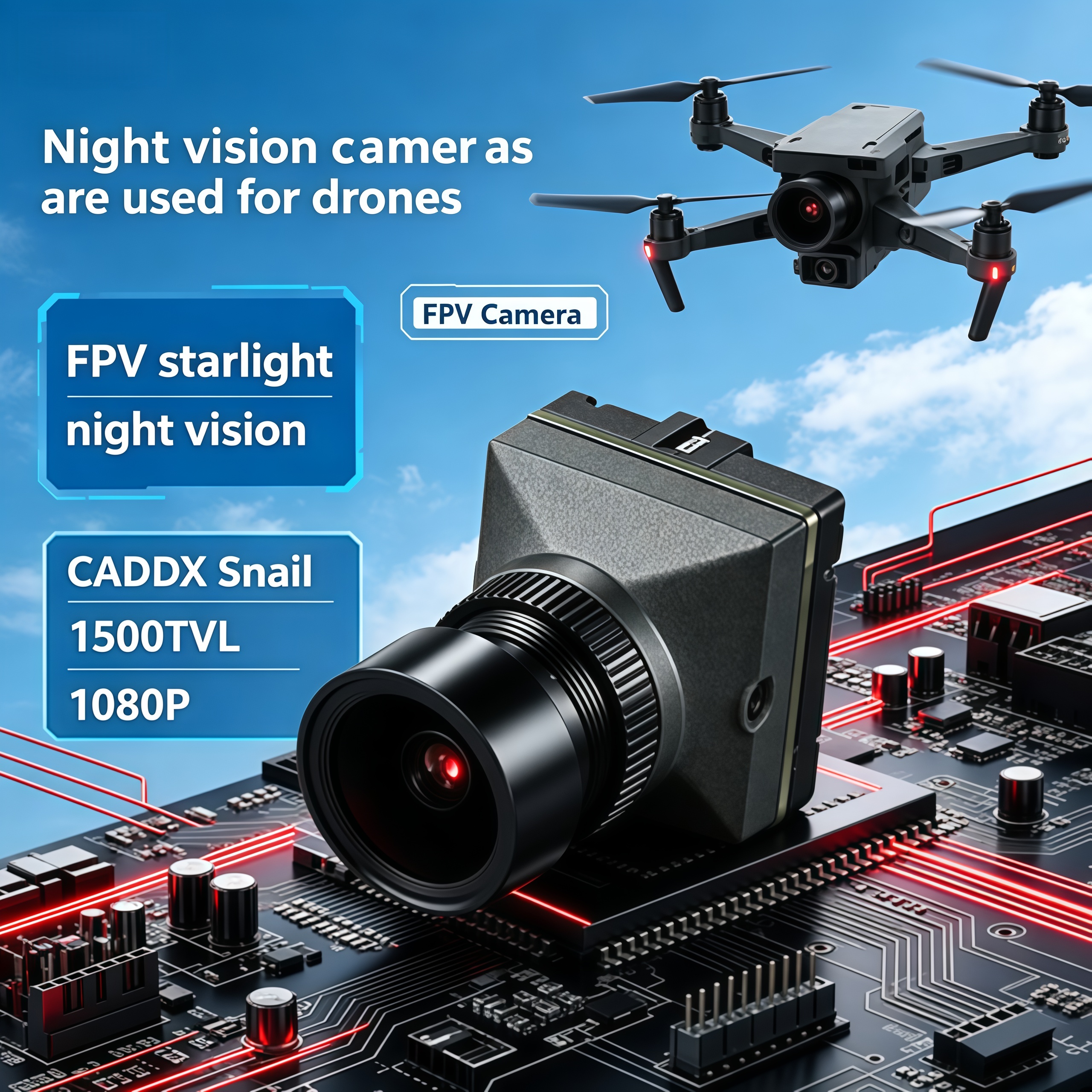 1500TVL HD CADDX Snail FPV Cam - Drone Racing Camera incelemesi ve fiyatı